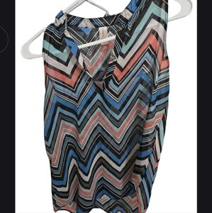 Sheer, Dressy Chevron Tank Sz 3-5 Jr S No Boundaries